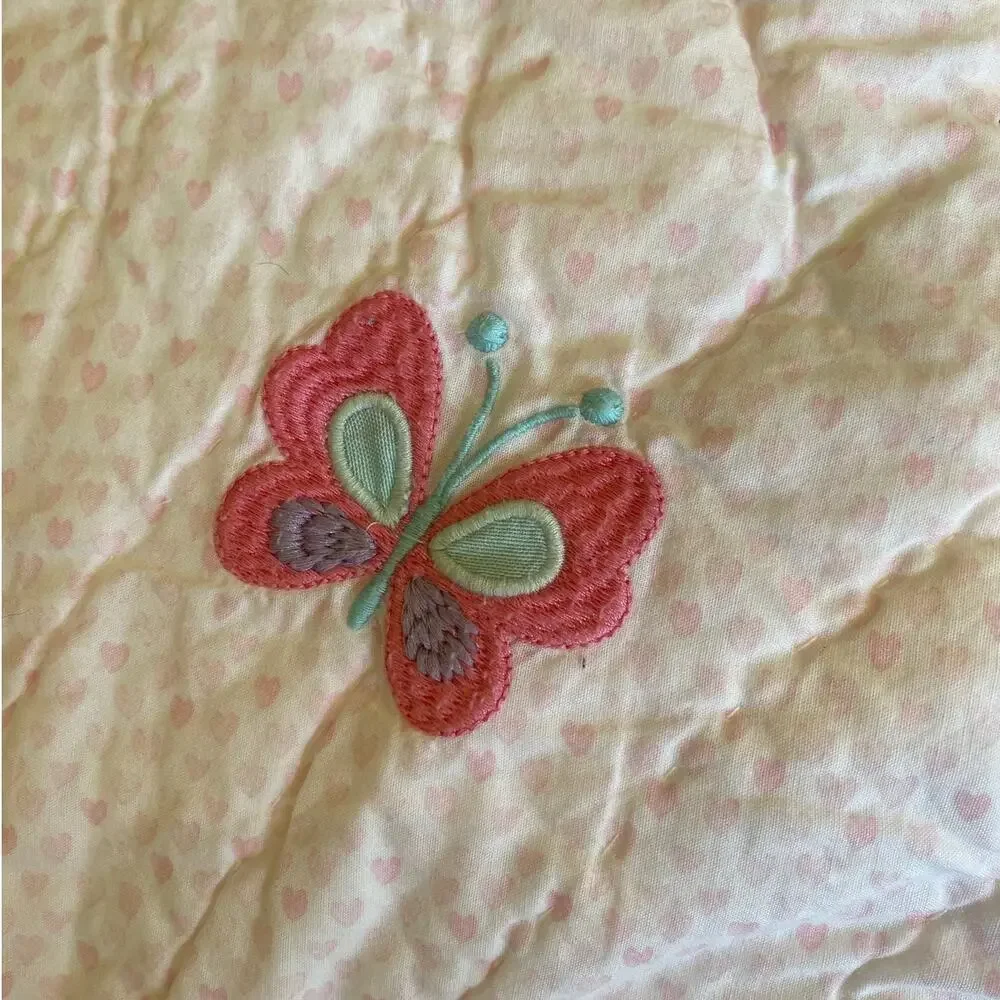 Pottery Barn Kids Full/Queen Alexia Quilt ~ 100% Cotton ~ Boho Floral Applique